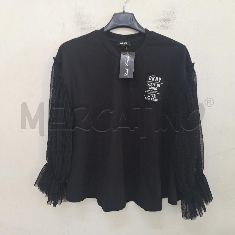 MAGLIA DONNA DKNY NERO MANICHE VELATO | Mercatino dell'Usato Ottaviano 2