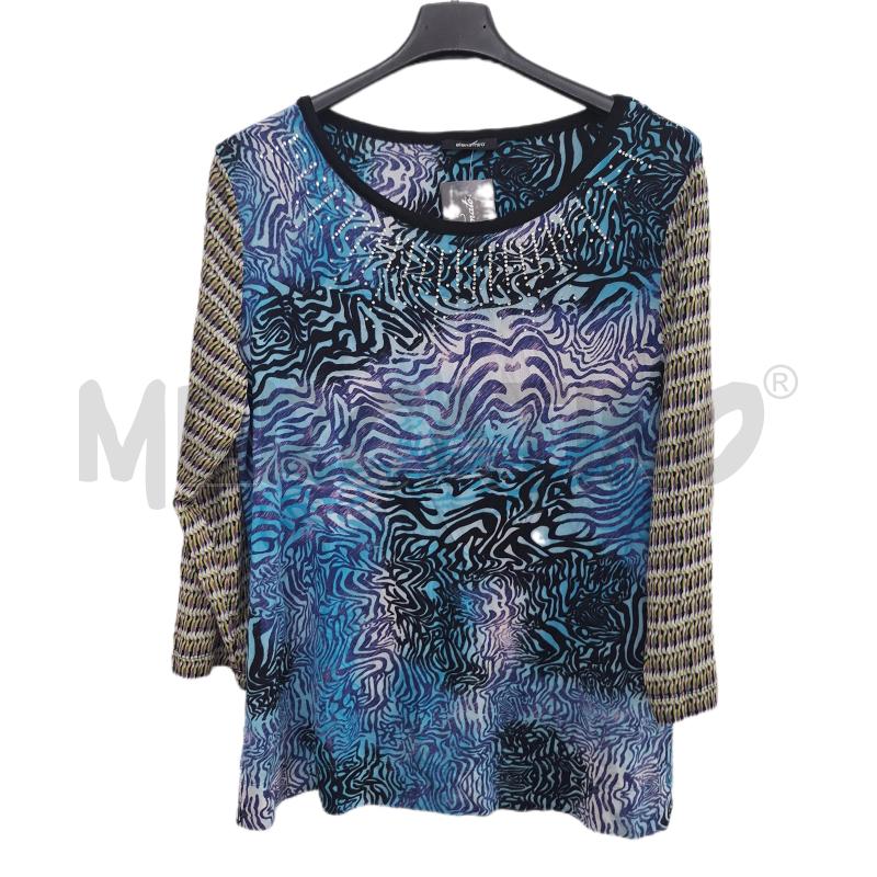 MAGLIA DONNA ELENA MIRÒ BLU STRIATO NERO | Mercatino dell'Usato Ottaviano 1