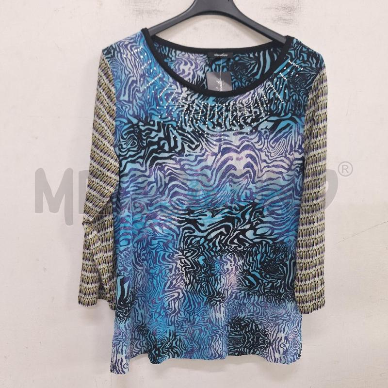 MAGLIA DONNA ELENA MIRÒ BLU STRIATO NERO | Mercatino dell'Usato Ottaviano 2