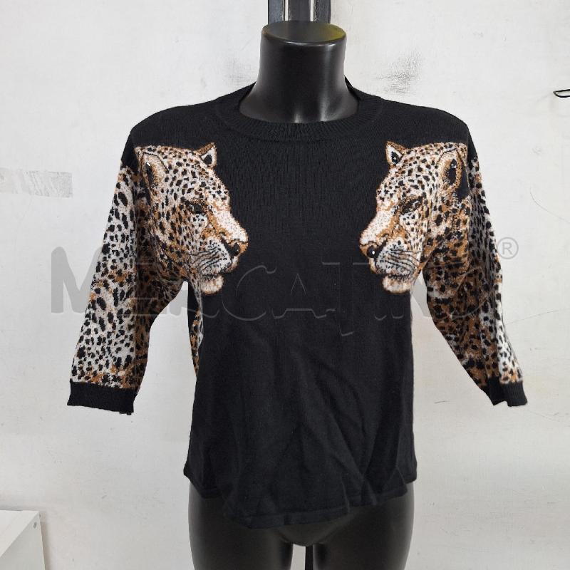 MAGLIA DONNA MARIAGRAZIA SEVERI NERO GHEPARDI  | Mercatino dell'Usato Ottaviano 2