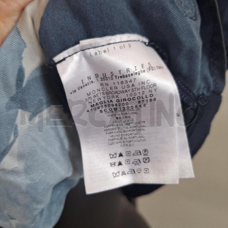 MAGLIA DONNA MONCLER BLU FIORI | Mercatino dell'Usato Ottaviano 4