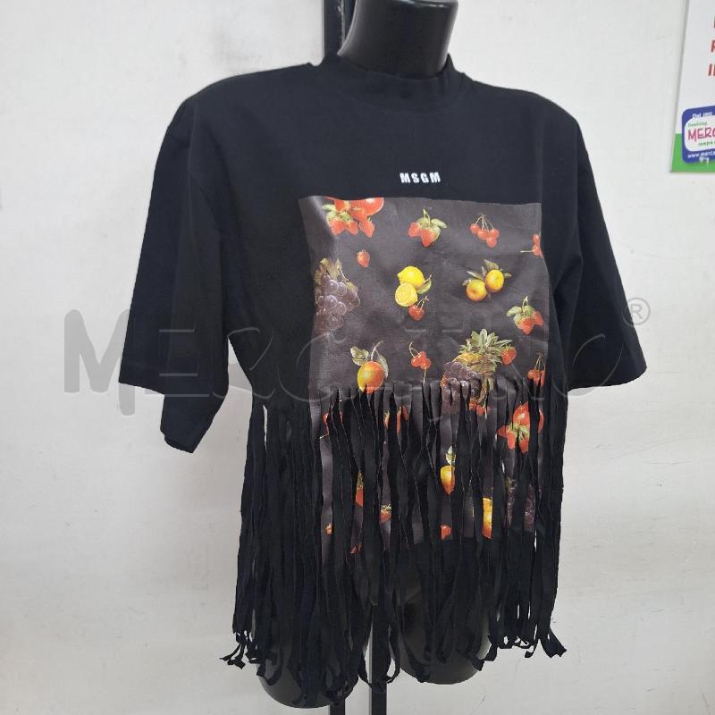 MAGLIA DONNA MSGM NERO FRANGE FRUTTA | Mercatino dell'Usato Ottaviano 2