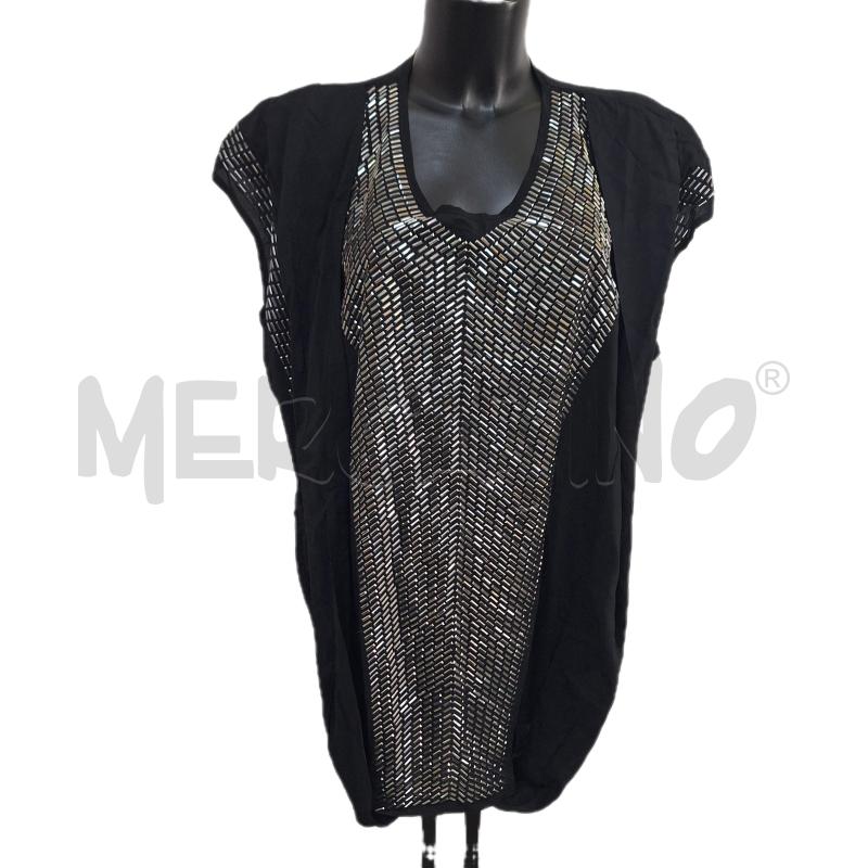 MAGLIA DONNA NAUGHTY DOG NERO STRASS | Mercatino dell'Usato Ottaviano 1