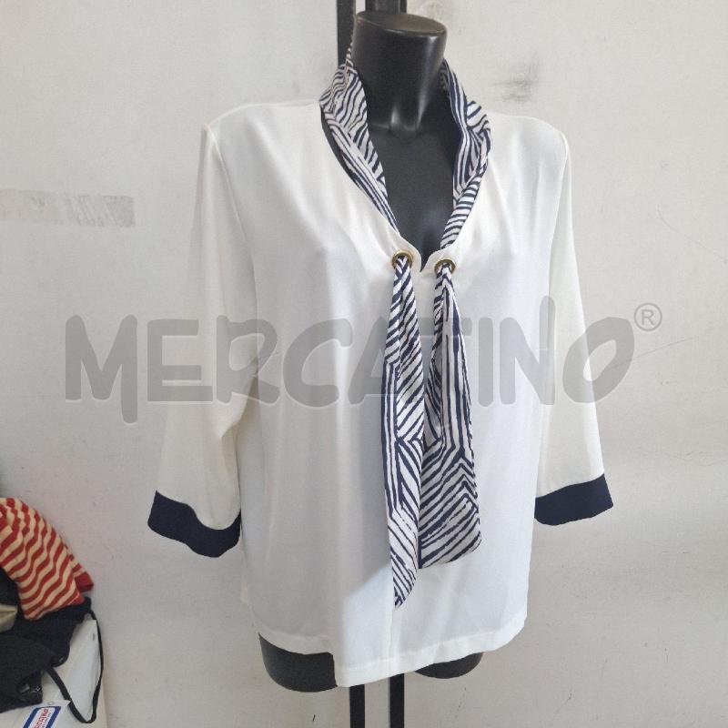 MAGLIA DONNA ROMIHO BIANCO BLU | Mercatino dell'Usato Ottaviano 2