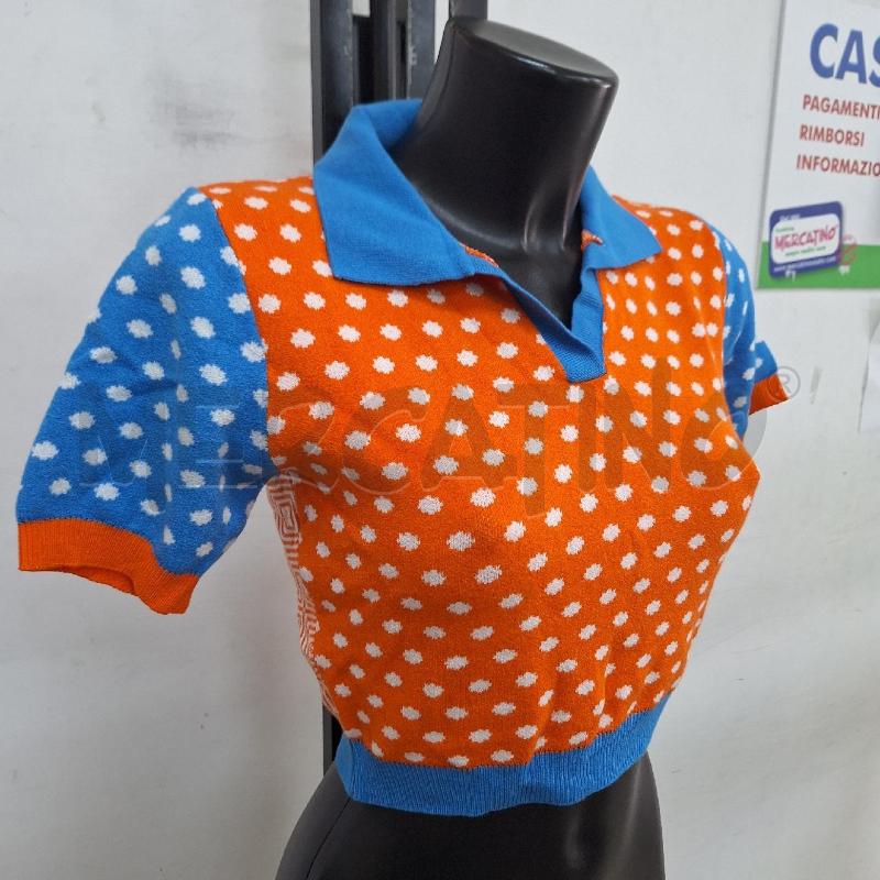 MAGLIA DONNA SARAH ALLISON ARANCIONE CELESTE NUOVO | Mercatino dell'Usato Ottaviano 2