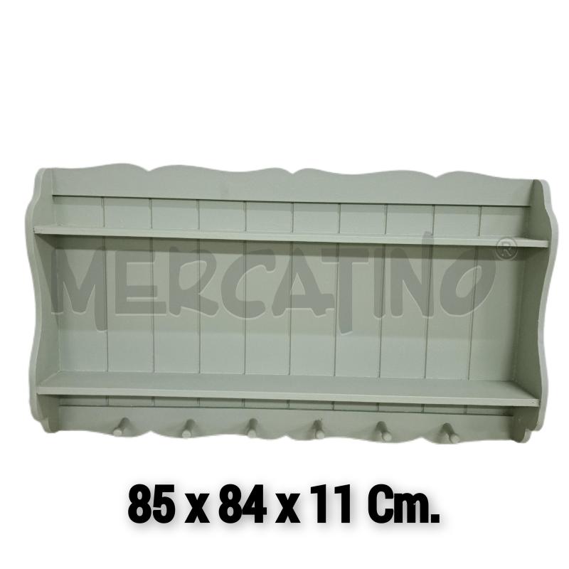 MENSOLA ATTACCA PANNI VERDE LEGNO  | Mercatino dell'Usato Ottaviano 1