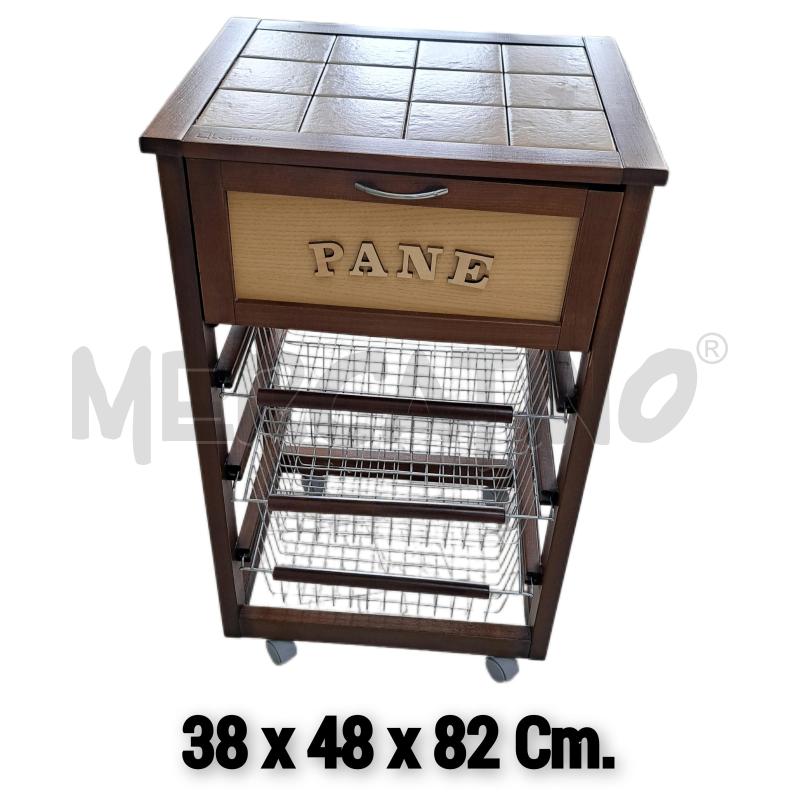 MOBILETTO / PANE LEGNO FRUTTA CESTINO MAIOLICA  | Mercatino dell'Usato Ottaviano 1