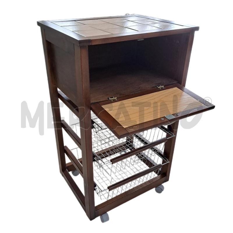 MOBILETTO / PANE LEGNO FRUTTA CESTINO MAIOLICA  | Mercatino dell'Usato Ottaviano 2