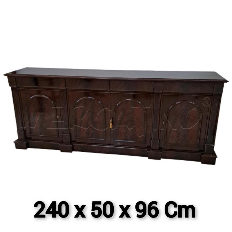 MOBILE CREDENZA SERVENTE STILE INGLESE MOGANO MASSELLO PIETRO GRASSO  | Mercatino dell'Usato Ottaviano 1