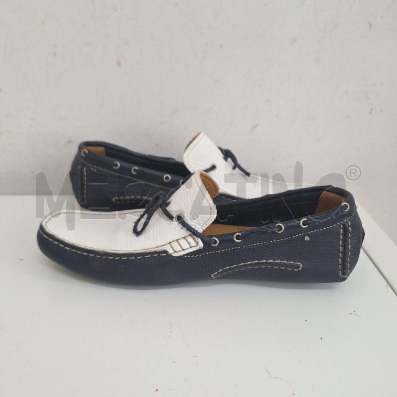 MOCASSINI PELLE UOMO GOLD BROTHERS BIANCO BLU | Mercatino dell'Usato Ottaviano 2