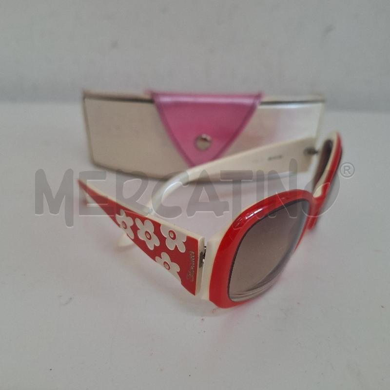 MONTATURA OCCHIALI FIORUCCI ROSSO FIORI BIANCO | Mercatino dell'Usato Ottaviano 2