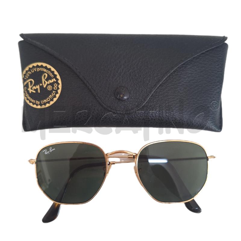 OCCHIALI DONNA RAYBAN RB 3548N ESAGONALI DORATO | Mercatino dell'Usato Ottaviano 1
