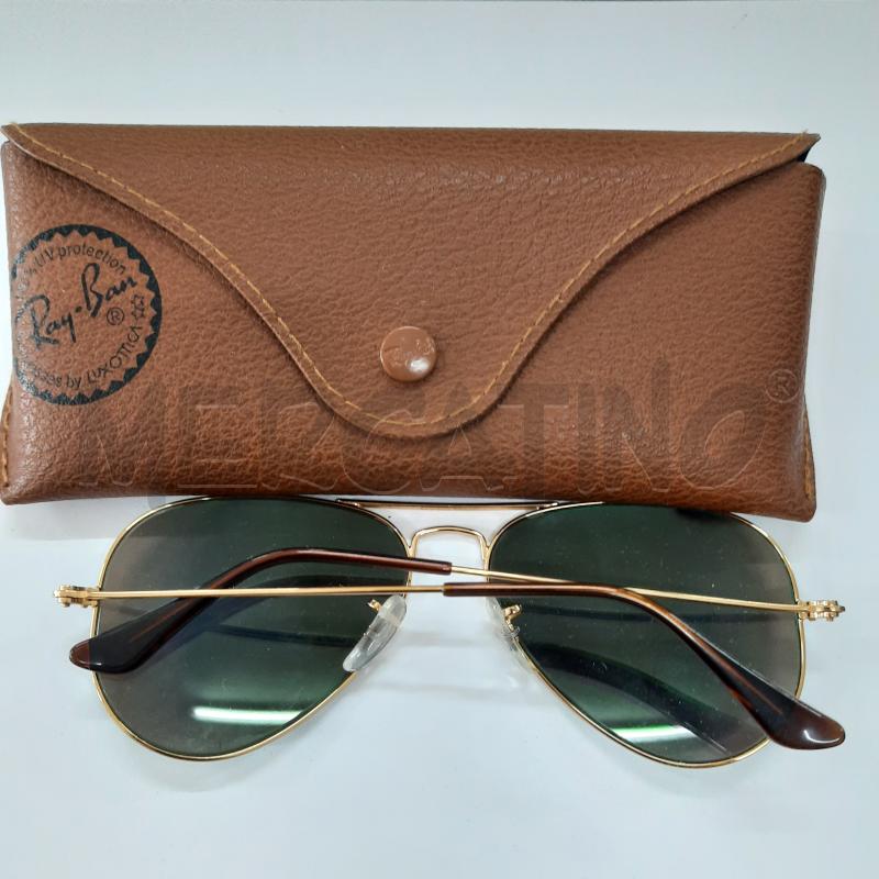 OCCHIALI RAYBAN AVIATOR DORATO VERDE | Mercatino dell'Usato Ottaviano