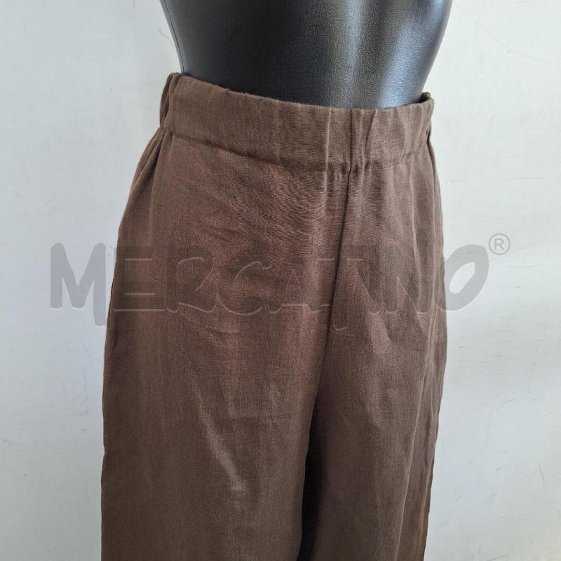 PANTALONE DONNA CENTOLINO LINO MARRONE NUOVO | Mercatino dell'Usato Ottaviano 2