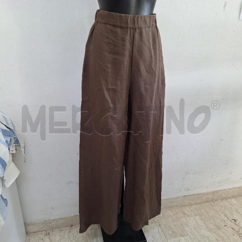 PANTALONE DONNA CENTOLINO LINO MARRONE NUOVO | Mercatino dell'Usato Ottaviano 3