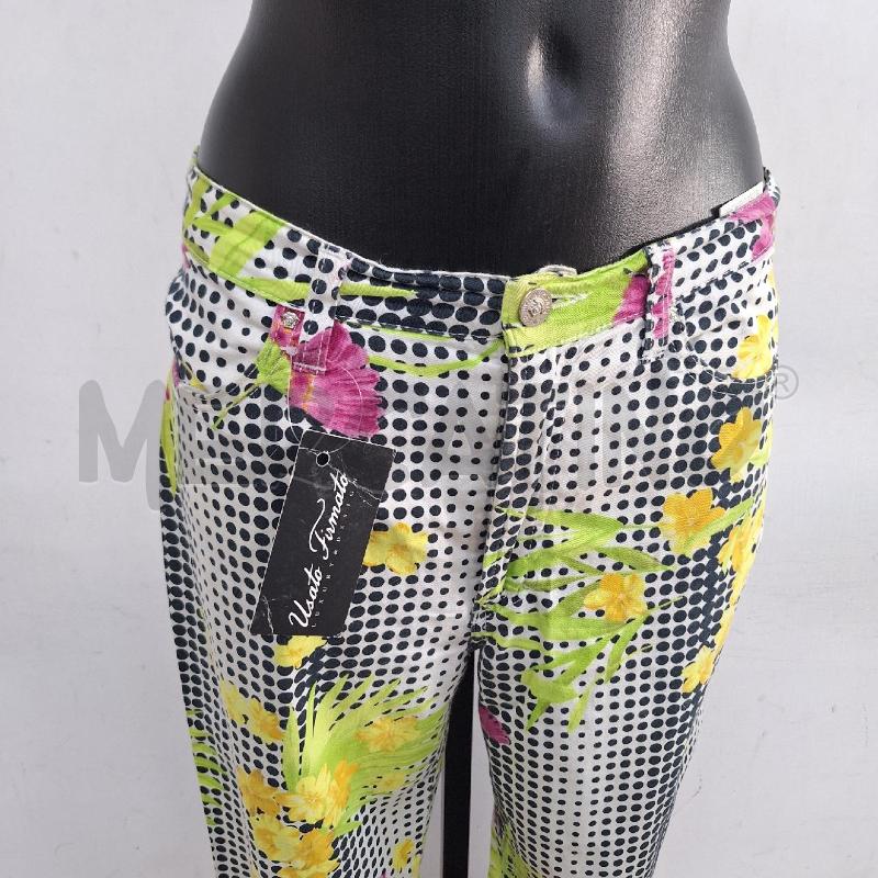 PANTALONE DONNA VERSACE JEANS COUTRE NERO POIS BEUGE FIORI | Mercatino dell'Usato Ottaviano 2