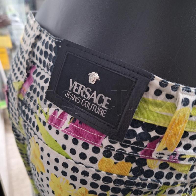 PANTALONE DONNA VERSACE JEANS COUTRE NERO POIS BEUGE FIORI | Mercatino dell'Usato Ottaviano 3