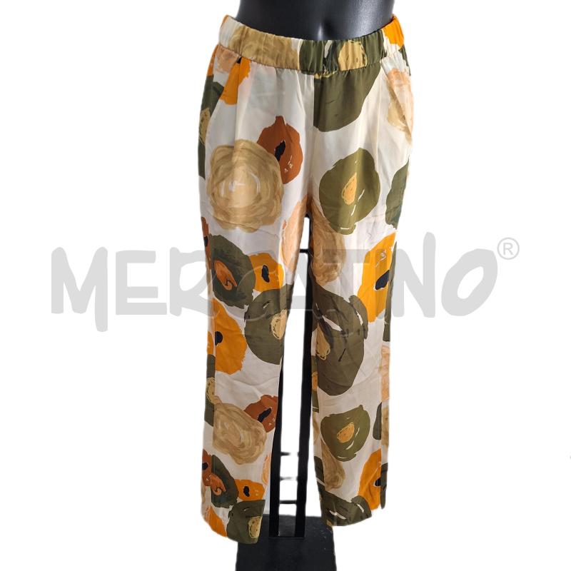 PANTALONE DONNA VIA MASINI BEIGE VERDE | Mercatino dell'Usato Ottaviano 1