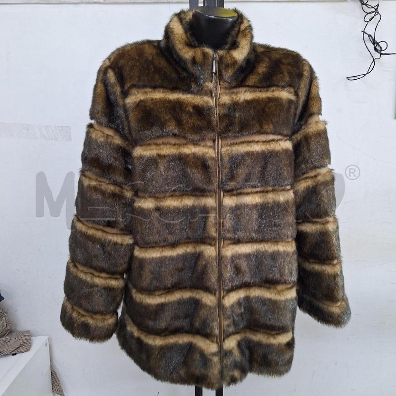 PELLICCIOTTO DONNA PAMELA MCCOY MARRONE BEIGE  | Mercatino dell'Usato Ottaviano 2