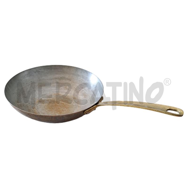 PENTOLA / PADELLA RAME MANICO OTTONATO - 26 CM. | Mercatino dell'Usato Ottaviano 1