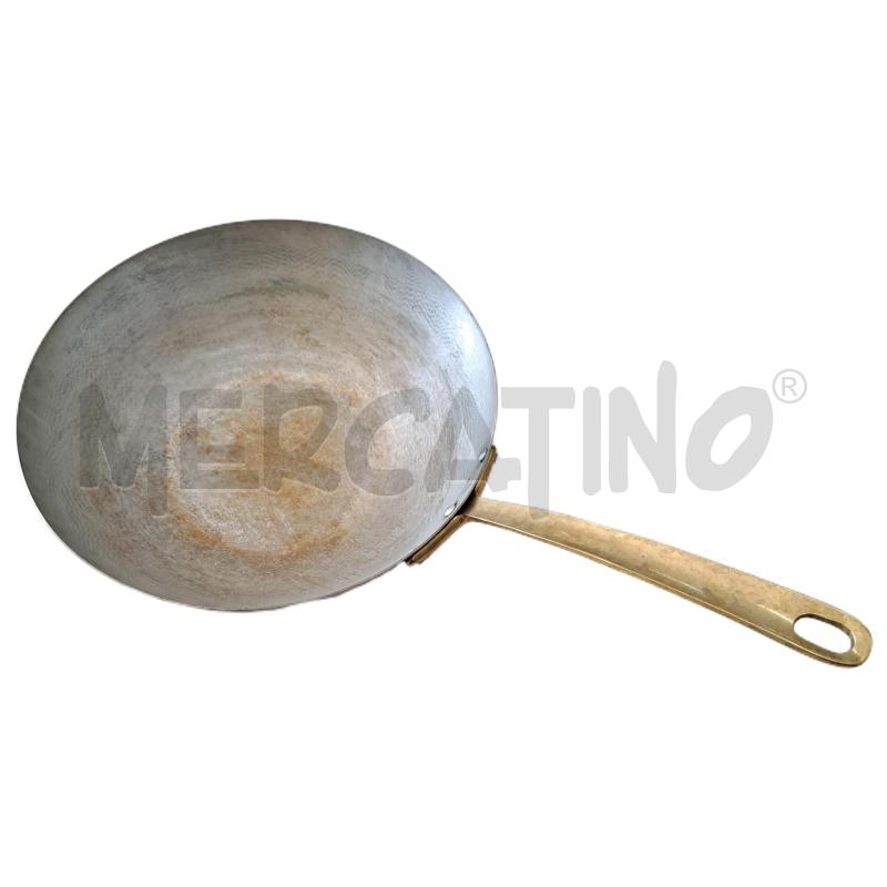 PENTOLA / PADELLA RAME MANICO OTTONATO - 26 CM. | Mercatino dell'Usato Ottaviano 2