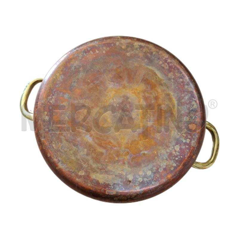 PENTOLA RAME BASSA RISOTTIERA DUE MANICI + COPERCHIO - 24 CM. | Mercatino dell'Usato Ottaviano 3