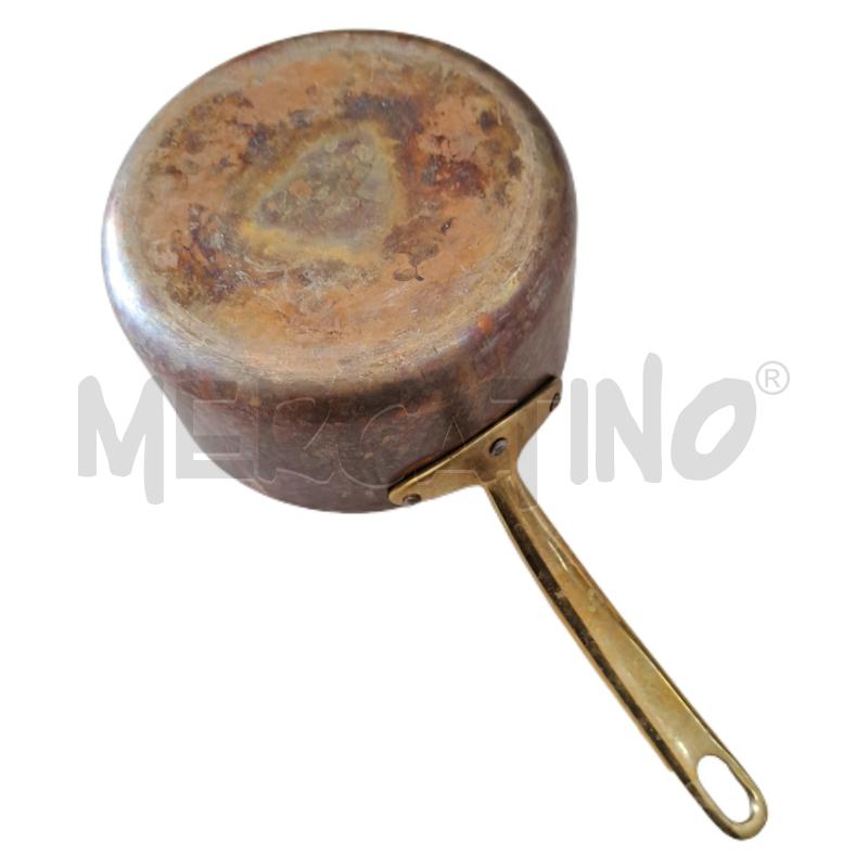 PENTOLINO PICCOLO RAME MANICO LUNGO + COPERCHIO - 16 CM. | Mercatino dell'Usato Ottaviano 3