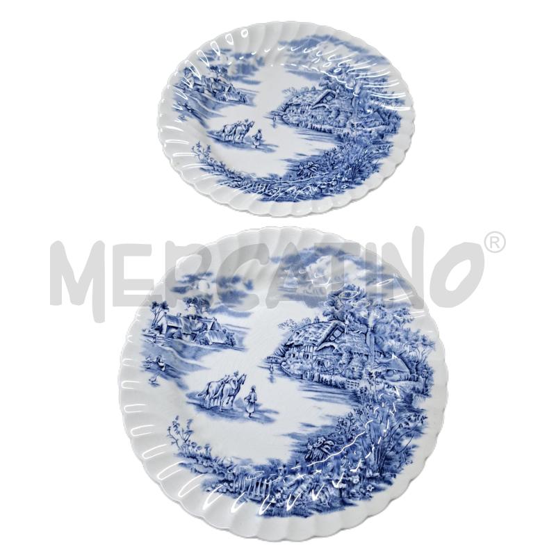 PIATTI PZ. 2 HAPPY ENGLAND BLU BY JOHNSON BROS  | Mercatino dell'Usato Ottaviano 1