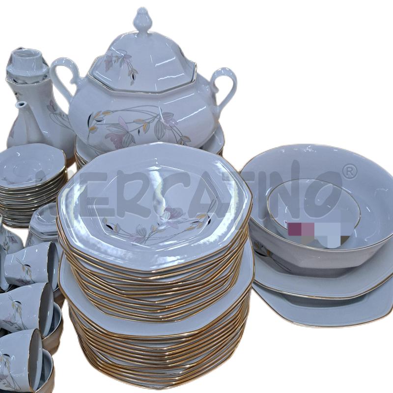 PIATTI SERVIZIO TOGNANA FIORI PZ. 40 + TAZZE PZ. 24 + ACCESSORI PORCELLANA  | Mercatino dell'Usato Ottaviano 2