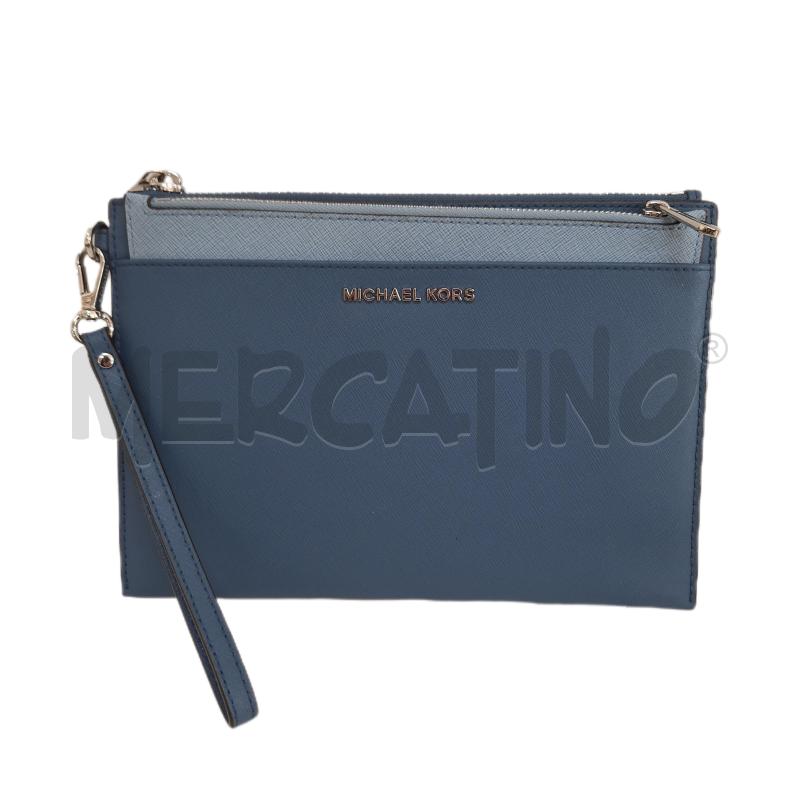 POCHETTE MICHAEL KORS CELESTE BLU  | Mercatino dell'Usato Ottaviano 1