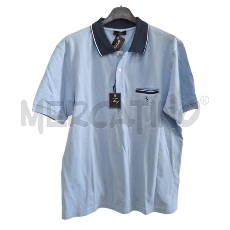 POLO UOMO FAY CELESTE COLLETTO BLU NUOVO | Mercatino dell'Usato Ottaviano 1