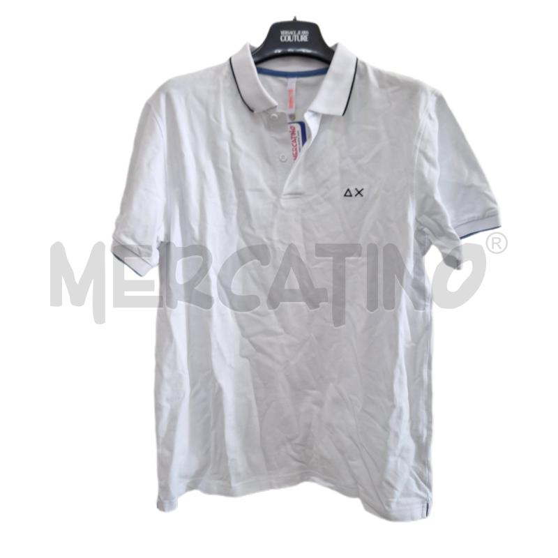 POLO UOMO SUN68 BIANCO BLU  | Mercatino dell'Usato Ottaviano 1