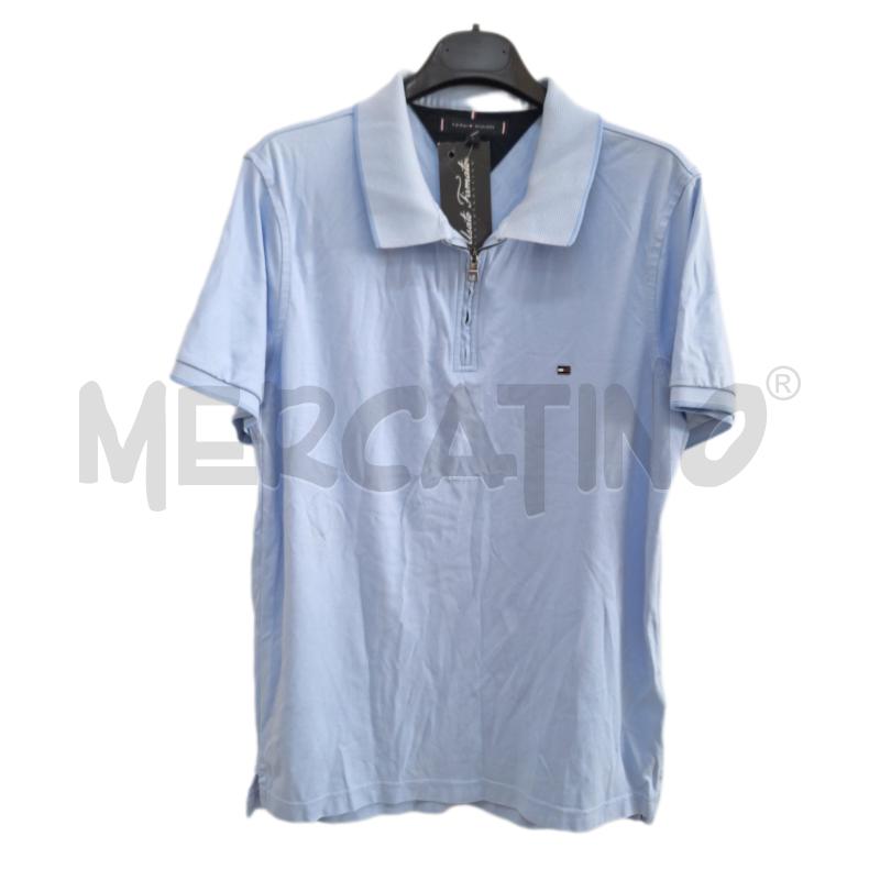 POLO UOMO TOMMY HILFIGER CELESTE | Mercatino dell'Usato Ottaviano 1