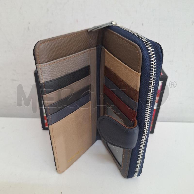 PORTA FOGLIO ANGEL FIRENZE BLU VERA PELLE NUOVO | Mercatino dell'Usato Ottaviano 2