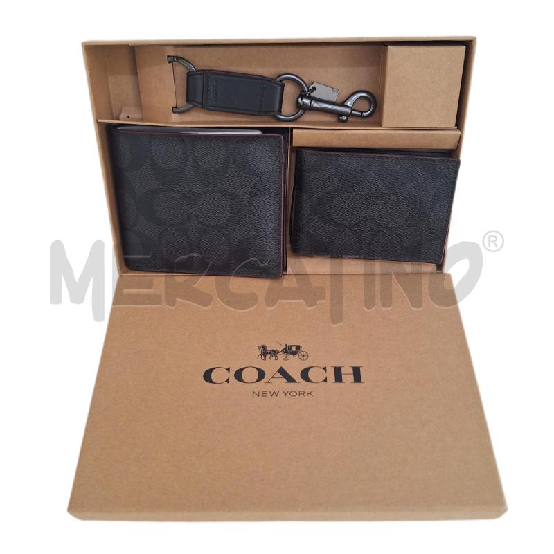 PORTA FOGLIO COACH BOX SET NERO | Mercatino dell'Usato Ottaviano 1