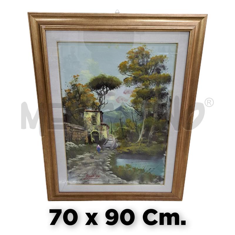 QUADRO BORGO VECCHIO CORNICE DORATA  | Mercatino dell'Usato Ottaviano 1