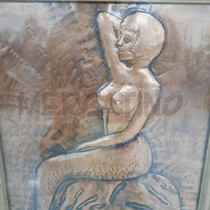 QUADRO DONNA SIRENA RAME MARTELLATO CORNICE GHIRIGORI  | Mercatino dell'Usato Ottaviano 2