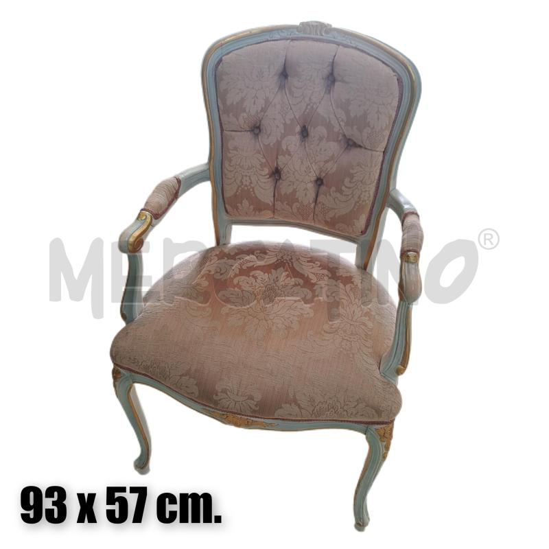RIBALTA STILE VENEZIANO 3 CASSETTI BIANCO CELESTE + POLTRONA  | Mercatino dell'Usato Ottaviano 5