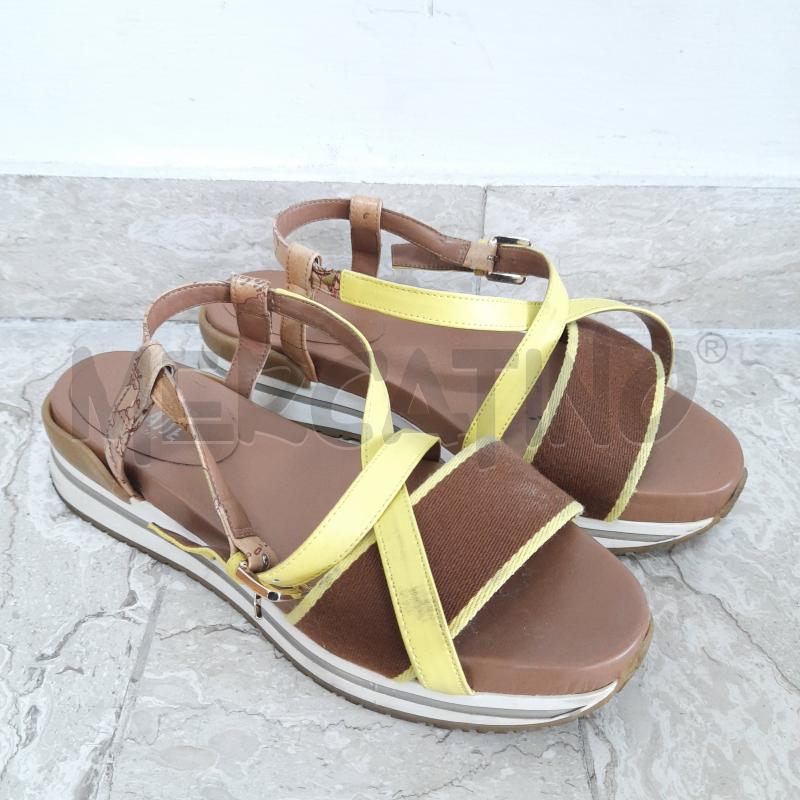 SANDALI DONNA ALVIERO MARTINI PRIMA CLASSE GIALLO MARRONE | Mercatino  dell'Usato Ottaviano
