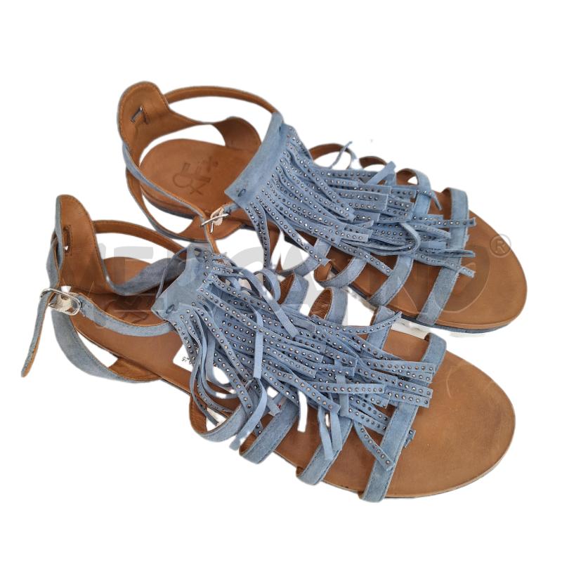 SANDALI DONNA F BENETTON BLU FRANGE STRASS | Mercatino dell'Usato Ottaviano 1