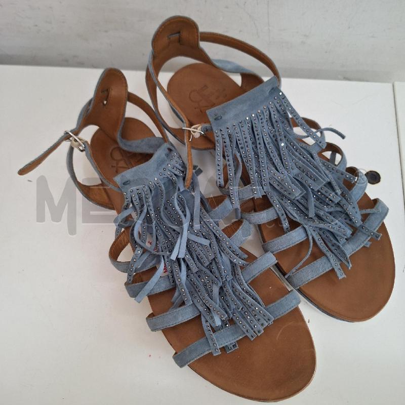 SANDALI DONNA F BENETTON BLU FRANGE STRASS | Mercatino dell'Usato Ottaviano 3