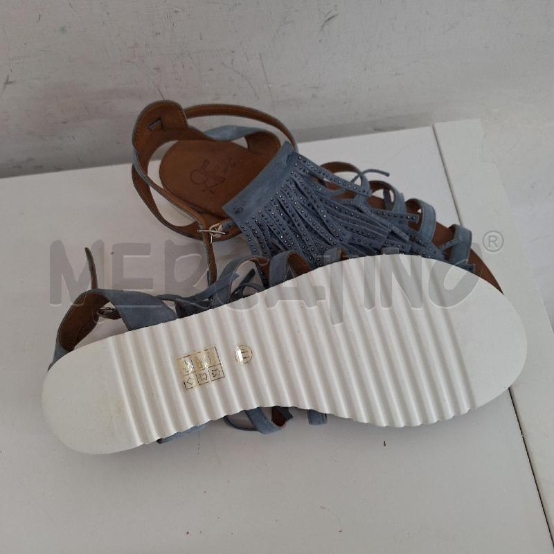 SANDALI DONNA F BENETTON BLU FRANGE STRASS | Mercatino dell'Usato Ottaviano 4