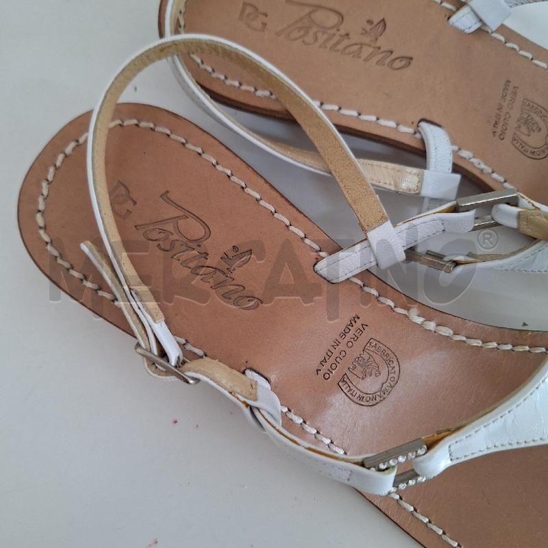 SANDALI DONNA POSITANO BIANCO INFRADITO | Mercatino dell'Usato Ottaviano 3