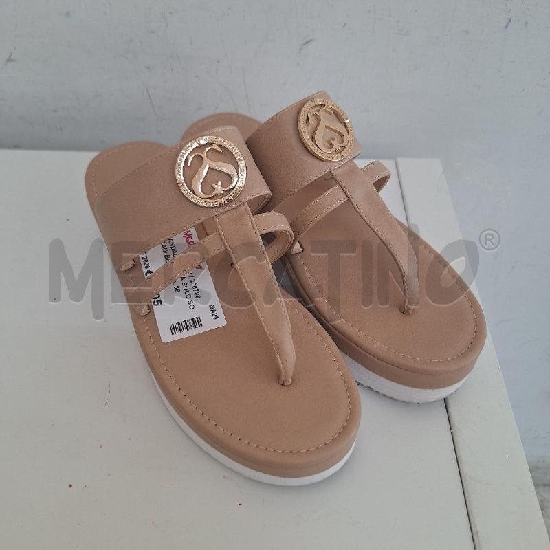 SANDALI DONNA SOLO SOPRANI BEIGE | Mercatino dell'Usato Ottaviano 2