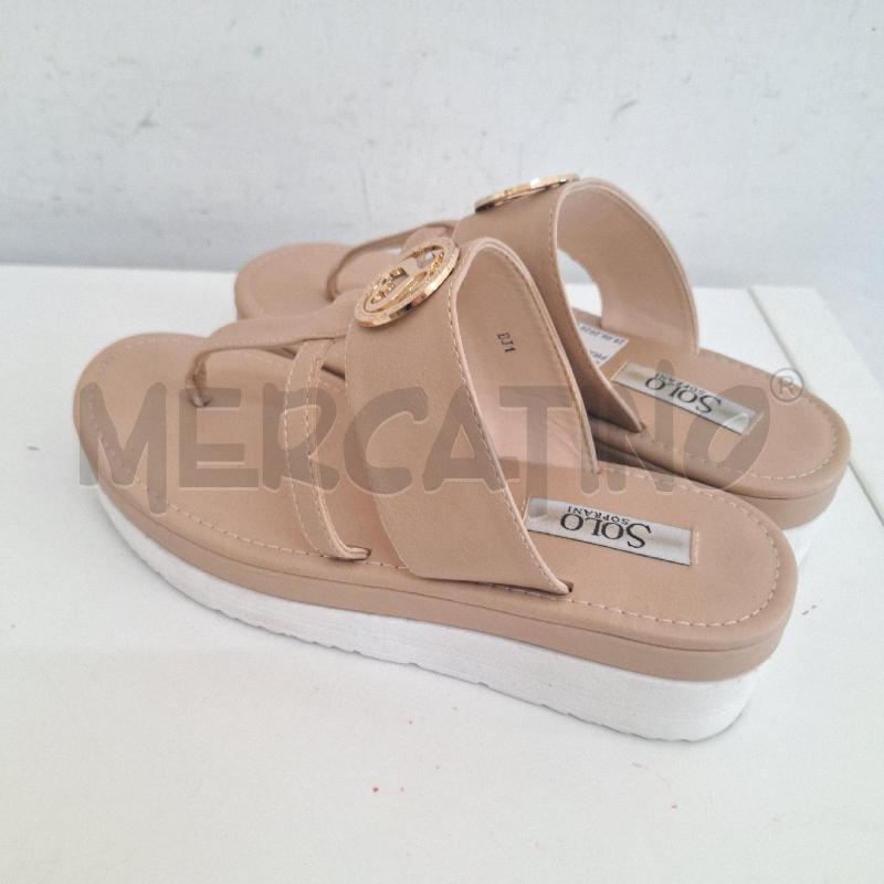 SANDALI DONNA SOLO SOPRANI BEIGE | Mercatino dell'Usato Ottaviano 3