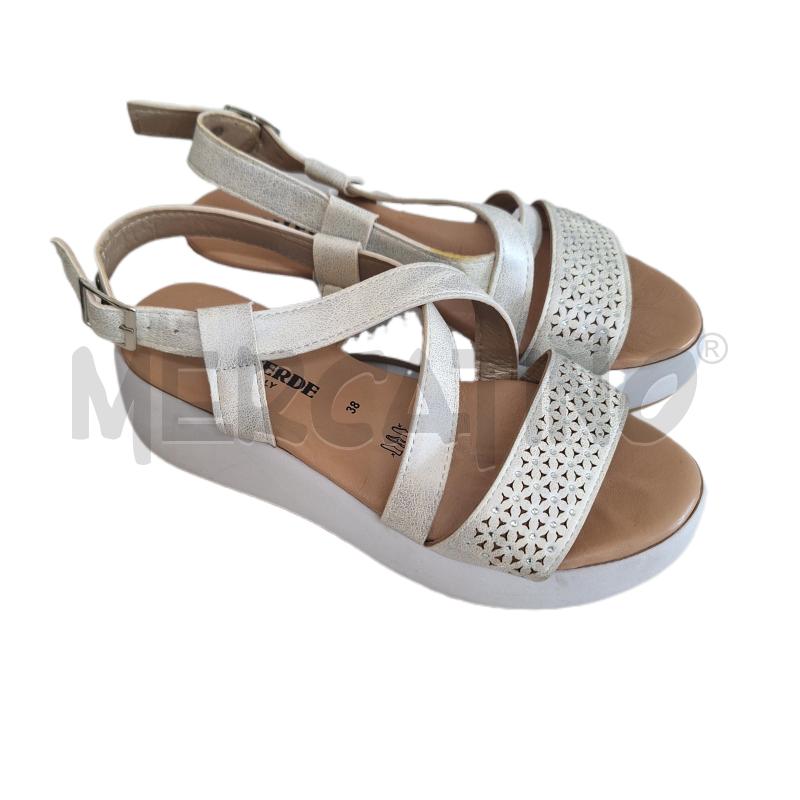 SANDALI DONNA VALLEVERDE STRASS SUOLA BIANCO | Mercatino dell'Usato Ottaviano 1