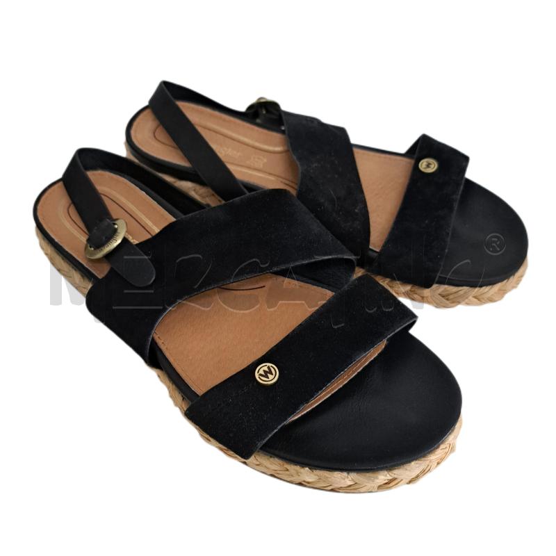 SANDALI DONNA WRANGLER NERO CAMOSCIO | Mercatino dell'Usato Ottaviano 1