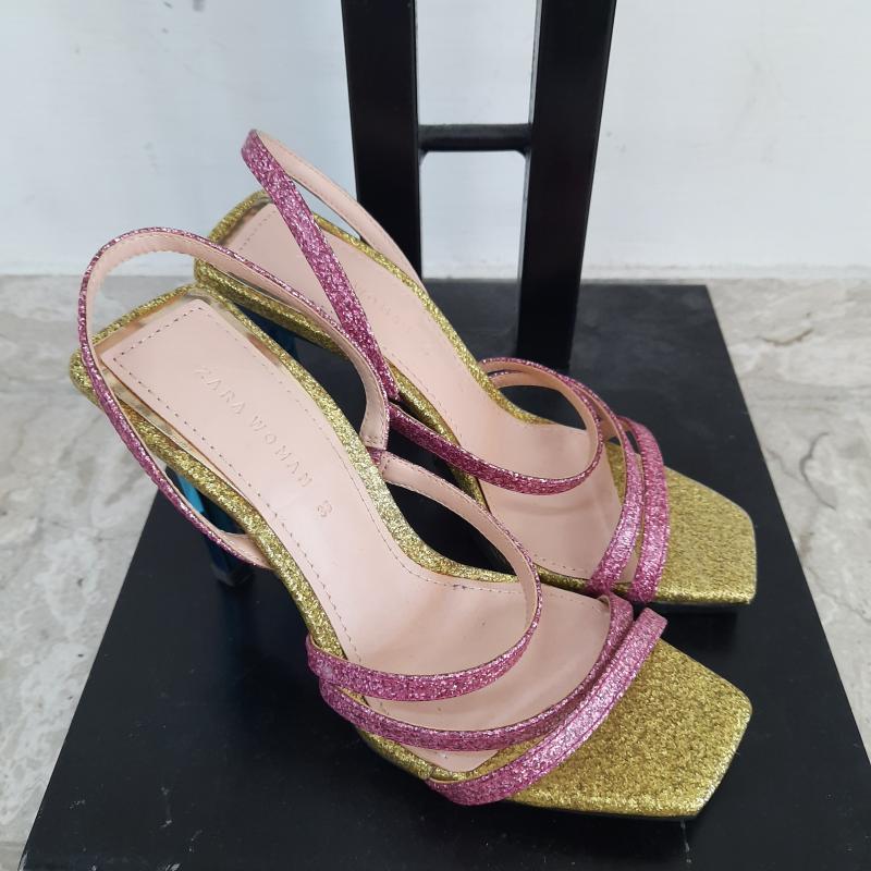 SANDALI DONNA ZARA WOMAN ROSA GIALLO BLU | Mercatino dell'Usato Ottaviano
