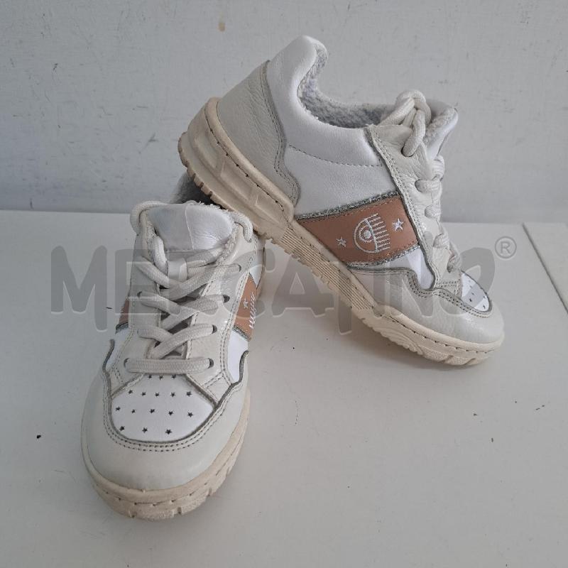 SCARPE BAMBINA CHIARA FERRAGNI BIANCO MARRONE | Mercatino dell'Usato Ottaviano 3