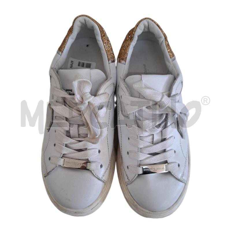 SCARPE BAMBINA PHILIPPE MODEL BIANCO DORATO | Mercatino dell'Usato Ottaviano 2